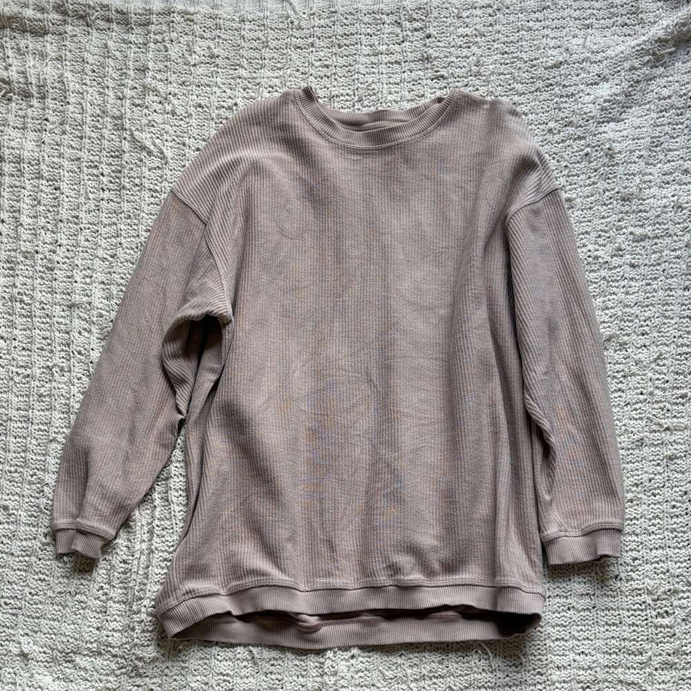 Aerie Taupe Oversized Sweatshirt